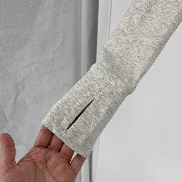 Athleta Light Gray Hooded Sweatshirt Size XS - Picture 5 of 7